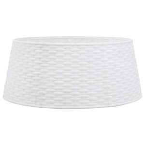 vidaXL Falda del &aacute;rbol de Navidad pl&aacute;stico blanca &Oslash;56x23 cm