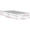 vidaXL Estructura de cama sin colchón madera maciza blanca 75x190 cm