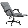 vidaXL Silla de oficina reclinable tela gris claro