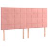 vidaXL Estructura de cama sin colch&oacute;n terciopelo rosa 160x200 cm