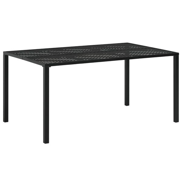 vidaXL Juego de comedor de jard&iacute;n de 5 piezas acero negro