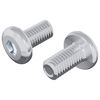vidaXL Tornillo de Bloqueo Liso 2 uds. Plateado M6 x 12 mm Acero