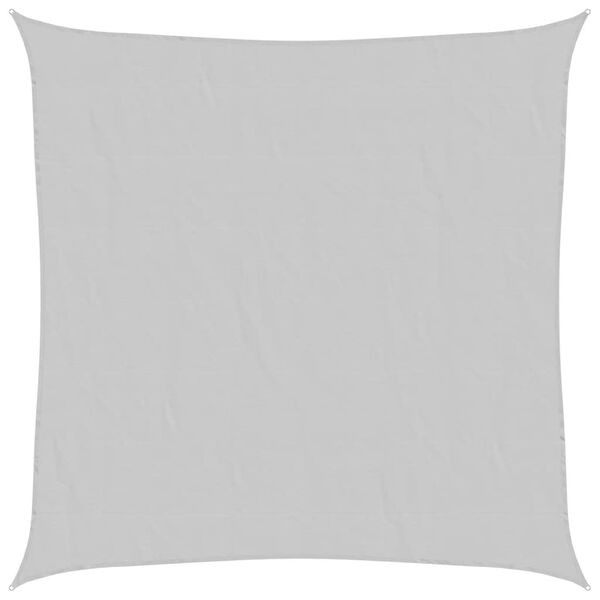 vidaXL Toldo de vela poli&eacute;ster oxford 100% gris claro 5x5 m