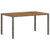 vidaXL Conjunto de Comedor de Jard&iacute;n 7 pcs Gris rat&aacute;n sint&eacute;tico