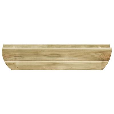 vidaXL Arriate de madera de pino impregnada 80x16x16 cm
