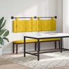 vidaXL Cabecera Colgante Amarillo 190 x 55 x 5 cm Terciopelo