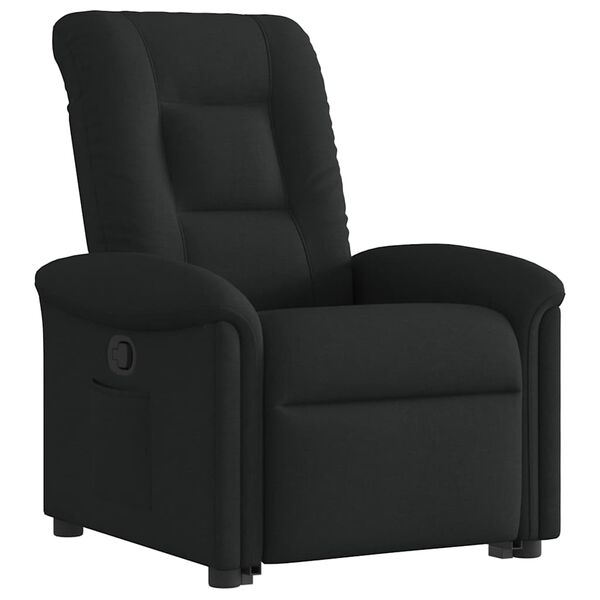 vidaXL Sill&oacute;n reclinable elevable tela negro