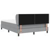 vidaXL Cama tipo Box Spring con colch&oacute;n Gris claro 160 x 200 cm tela