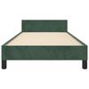 vidaXL Estructura de cama sin colch&oacute;n terciopelo verde oscuro 80x200cm