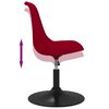 vidaXL Silla de comedor giratoria 6 uds terciopelo rojo