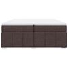 vidaXL Cama box spring con colch&oacute;n tela marr&oacute;n oscuro 200x200 cm