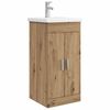vidaXL Vanidad de ba&ntilde;o con lavabo Roble artisan 42 x 40 x 84,5 cm
