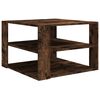 vidaXL Mesa de centro madera contrachapada roble ahumado 60x60x40 cm