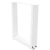 vidaXL Patas para mesa de centro en forma de V (2 unidades), color blanco, 60 x (42-43,3) cm, acero