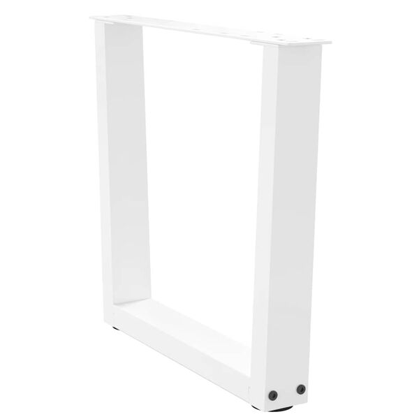 vidaXL Patas para mesa de centro en forma de V (2 unidades), color blanco, 60 x (42-43,3) cm, acero
