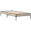 vidaXL Estructura cama madera ingenier&iacute;a metal roble Sonoma 100x200 cm