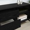 vidaXL Gabinete de TV con caj&oacute;n Roble Negro 100 x 36 x 49,5 cm