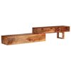 vidaXL Mueble para TV madera maciza de acacia marr&oacute;n 200x30x35 cm