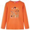 Camiseta infantil de manga larga naranja tostado 116