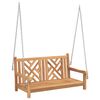 vidaXL Banca Columpio de Jard&iacute;n 114 x 60 x 64 cm Madera de teca maciza