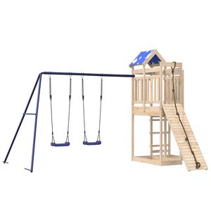 vidaXL Parque infantil de exterior de madera maciza de pino