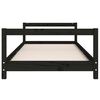 vidaXL Estructura de cama para ni&ntilde;os madera de pino negro 90x190 cm