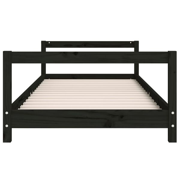 vidaXL Estructura de cama para ni&ntilde;os madera de pino negro 90x190 cm