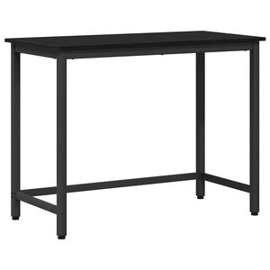 vidaXL Mesa Roble Negro 80 x 50 x 76,5 cm Madera Ingenierizada y Acero