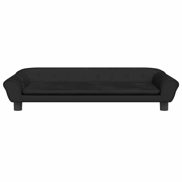 vidaXL Cama para perros de terciopelo negra 100x50x21 cm