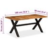 vidaXL Mesa de comedor madera maciza de acacia y mango 180x90x76 cm