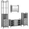 vidaXL Juego de Muebles de Ba&ntilde;o 4 uds. Sonoma gris 40 x 36 x 200,5 cm