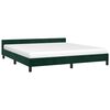 vidaXL Estructura cama sin colch&oacute;n terciopelo verde oscuro 160x200 cm