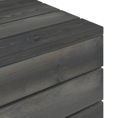 vidaXL Muebles palets de jardín 9 pzas madera maciza pino gris oscuro