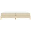 vidaXL Cama tipo Box Spring con colch&oacute;n Crema 200 x 200 cm tela