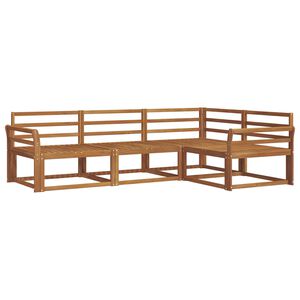 vidaXL Conjunto de sof&aacute;s de exterior 4 pcs Natural