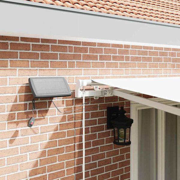 vidaXL Toldo Retráctil con tira de luces LED 500 x 350 cm Tela y acero