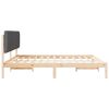 vidaXL Estructura de Cama con Cabecera Tapizada Gris oscuro