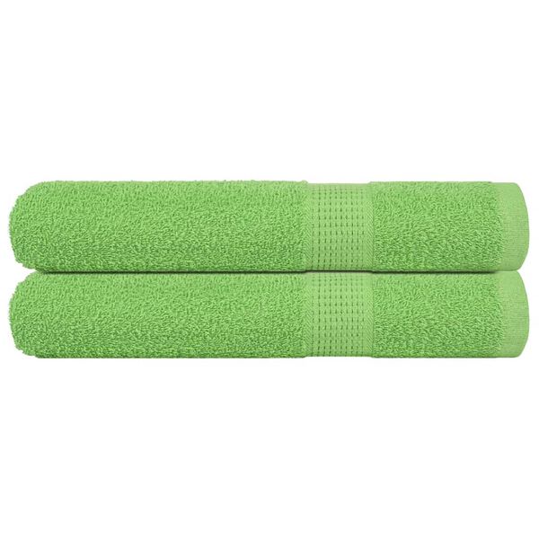 vidaXL Toallas de sauna FROGN 2 uds verde manzana 80x200 cm 360 g/m&sup2;