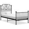 vidaXL Estructura de cama sin colch&oacute;n metal negro 90x200 cm