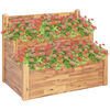 vidaXL Jardinera de 2 niveles madera maciza de acacia 110x75x84 cm