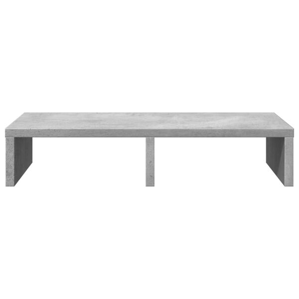 vidaXL Soporte de pantalla madera ingeniería gris hormigón 50x27x10 cm
