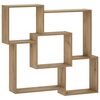 vidaXL Estante de pared Roble artisan 98 x 17 x 91 cm