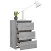 vidaXL Mesita de noche madera contrachapada gris Sonoma 40x35x62,5 cm