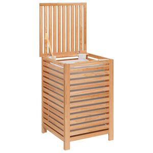 vidaXL Cesto para la ropa madera maciza de nogal 45x45x65 cm