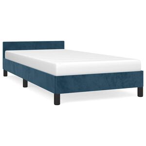vidaXL Estructura de cama sin colch&oacute;n terciopelo azul oscuro 80x200 cm
