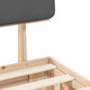vidaXL Estructura de Cama con Cabecera Tapizada Gris oscuro
