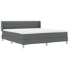 vidaXL Cama tipo Box Spring con colch&oacute;n Gris oscuro 200 x 180 cm tela