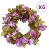 vidaXL Guirnaldas de flores 6 uds morado claro 250 cm