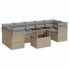 vidaXL Set de sof&aacute;s de jard&iacute;n y cojines 8 piezas rat&aacute;n sint&eacute;tico beige