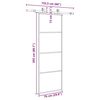 vidaXL Puerta corredera con juego herrajes negro 76x205 cm ESG vidrio